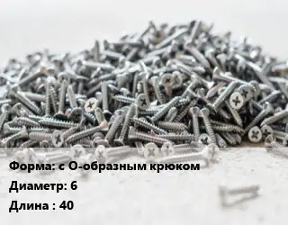 Шуруп с О-образным крюком 6х40